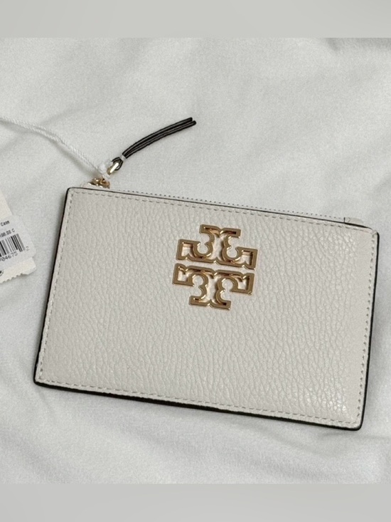 Tory Burch Handbags - NWT TORY BURCH BRITTEN DOUBLE T LOGO ZIP CARD WALLET